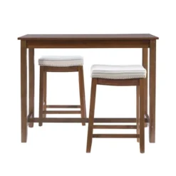 Wood & Upholstered Stools 3-Pc. Dining Set-Kirkland's Home Cheap