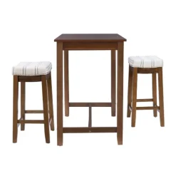 Wood & Upholstered Stools 3-Pc. Dining Set-Kirkland's Home Cheap