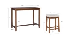 Wood & Upholstered Stools 3-Pc. Dining Set-Kirkland's Home Cheap