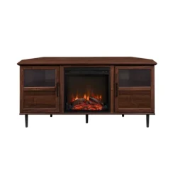 Wood Alcove Doors Led Fireplace Media Cabinet-Kirkland's Home Outlet