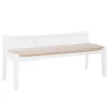 Wood And Cane Upholstered Bench-Kirkland's Home Flash Sale