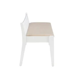 Wood And Cane Upholstered Bench-Kirkland's Home Flash Sale