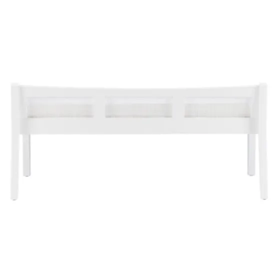 Wood And Cane Upholstered Bench-Kirkland's Home Flash Sale