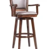 Wood And Faux Leather Swivel Bar Stool-Kirkland's Home Store