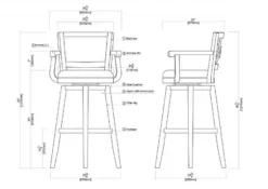 Wood And Faux Leather Swivel Bar Stool-Kirkland's Home Store