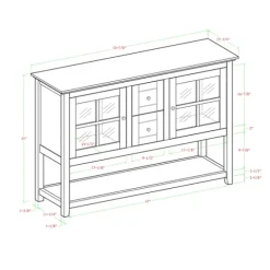 Wood And Glass Buffet Cabinet-Kirkland's Home Shop