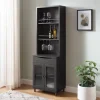 Wood And Glass 2-Door Bar Cabinet-Kirkland's Home Flash Sale