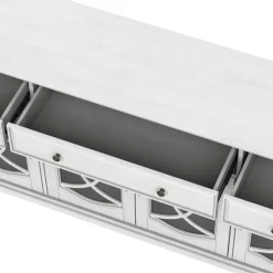 Wood And Glass 4-Door Media Cabinet-Kirkland's Home Clearance