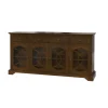 Wood And Glass 4-Door Media Cabinet-Kirkland's Home Flash Sale