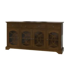 Wood And Glass 4-Door Media Cabinet-Kirkland's Home Flash Sale
