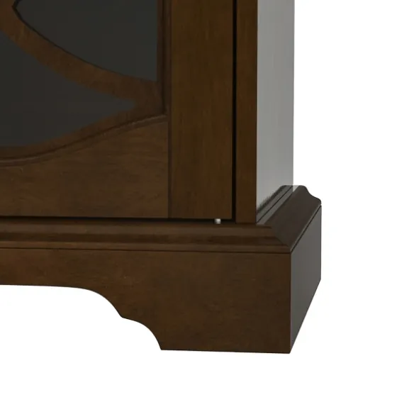 Wood And Glass 4-Door Media Cabinet-Kirkland's Home Flash Sale