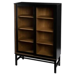 Wood And Glass 8-Shelf Cabinet-Kirkland's Home Hot