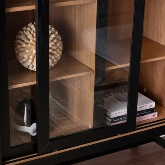 Wood And Glass 8-Shelf Cabinet-Kirkland's Home Hot