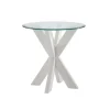 Wood And Glass Top X-Base Accent Table-Kirkland's Home Store