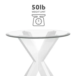 Wood And Glass Top X-Base Accent Table-Kirkland's Home Store