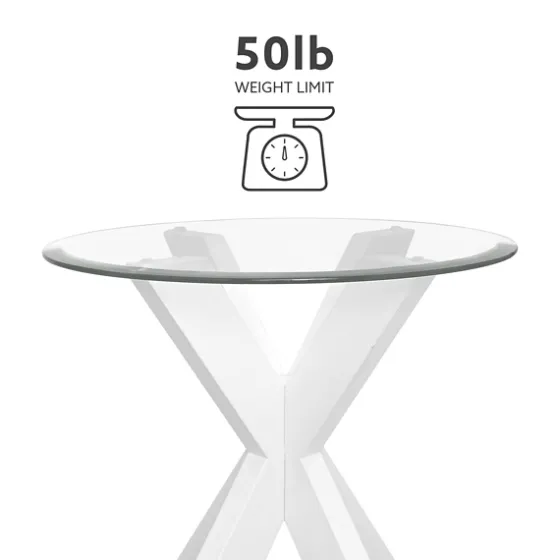 Wood And Glass Top X-Base Accent Table-Kirkland's Home Store