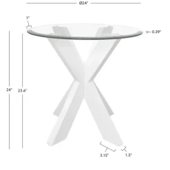 Wood And Glass Top X-Base Accent Table-Kirkland's Home Store