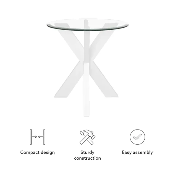 Wood And Glass Top X-Base Accent Table-Kirkland's Home Store