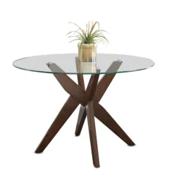 Wood And Glass X-Base Dining Table-Kirkland's Home Sale