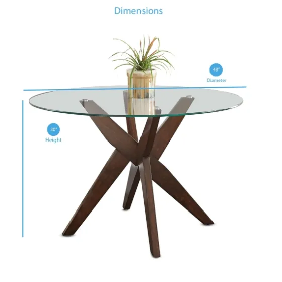 Wood And Glass X-Base Dining Table-Kirkland's Home Sale