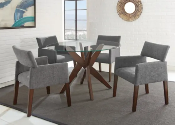 Wood And Glass X-Base Dining Table-Kirkland's Home Sale