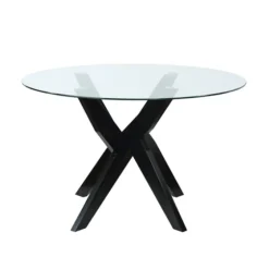 Wood And Glass X-Base Dining Table-Kirkland's Home Discount