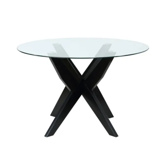 Wood And Glass X-Base Dining Table-Kirkland's Home Discount