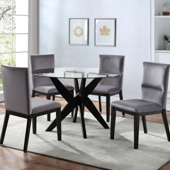 Wood And Glass X-Base Dining Table-Kirkland's Home Discount