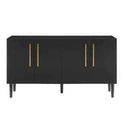 Wood And Gold 4-Door Cabinet-Kirkland's Home New