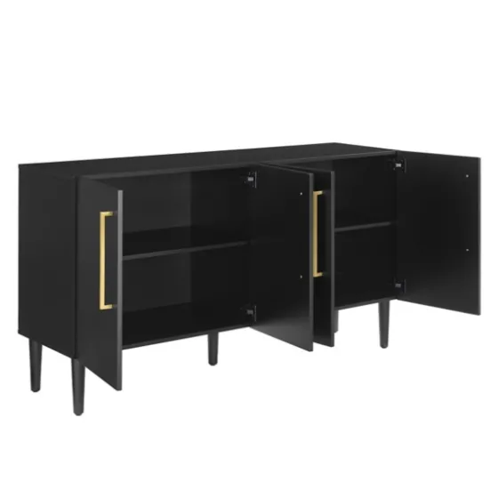 Wood And Gold 4-Door Cabinet-Kirkland's Home New