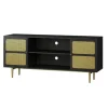 Wood And Gold Paneled 2-Door Tv Stand-Kirkland's Home Sale