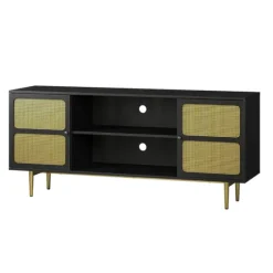Wood And Gold Paneled 2-Door Tv Stand-Kirkland's Home Sale