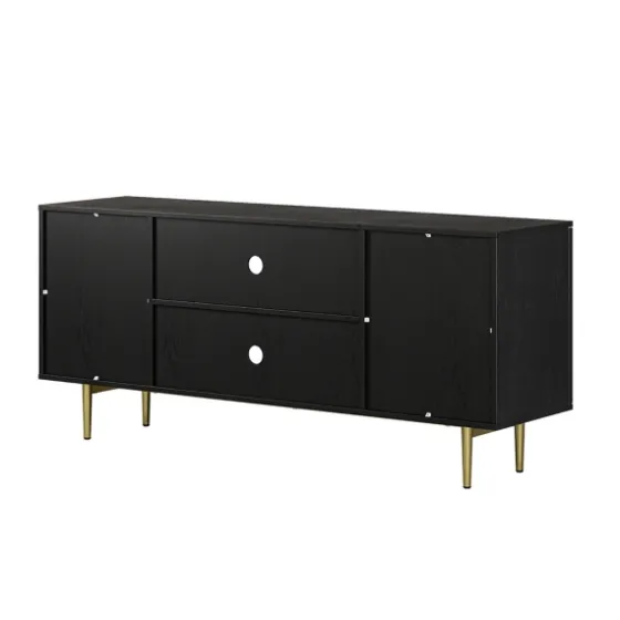 Wood And Gold Paneled 2-Door Tv Stand-Kirkland's Home Sale