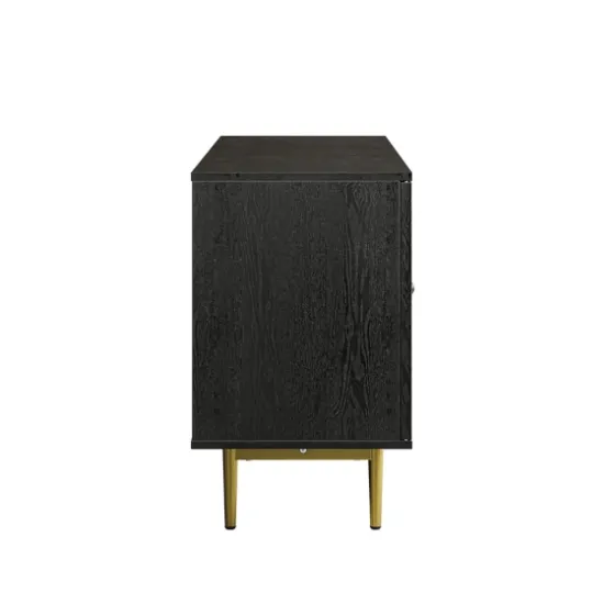 Wood And Gold Paneled 2-Door Tv Stand-Kirkland's Home Sale