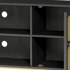Wood And Gold Paneled 2-Door Tv Stand-Kirkland's Home Sale