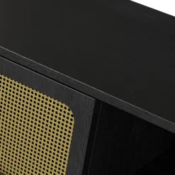 Wood And Gold Paneled 2-Door Tv Stand-Kirkland's Home Sale