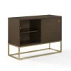 Wood And Gold Record Storage Media Cabinet-Kirkland's Home Store