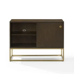 Wood And Gold Record Storage Media Cabinet-Kirkland's Home Store