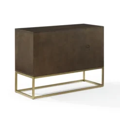 Wood And Gold Record Storage Media Cabinet-Kirkland's Home Store