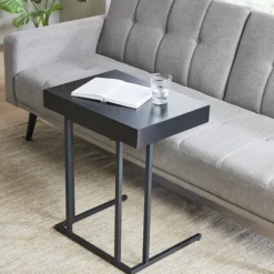 Wood And Metal C-Frame Accent Table-Kirkland's Home Discount