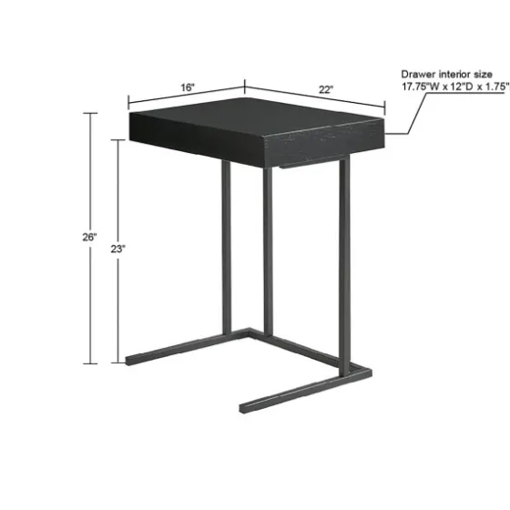 Wood And Metal C-Frame Accent Table-Kirkland's Home Discount