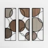 Wood And Metal Circle Panel Wall Plaques, Set Of 3-Kirkland's Home Fashion