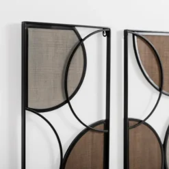 Wood And Metal Circle Panel Wall Plaques, Set Of 3-Kirkland's Home Fashion