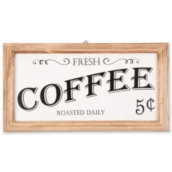 Wood And Metal Coffee Framed Plaque-Kirkland's Home Shop