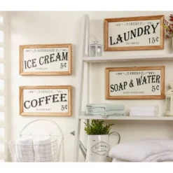 Wood And Metal Coffee Framed Plaque-Kirkland's Home Shop