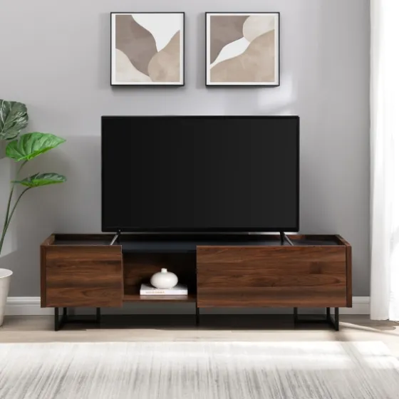 Wood And Metal 2-Door Media Console-Kirkland's Home Flash Sale