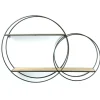 Wood And Metal Double Circle Wall Shelf-Kirkland's Home Sale