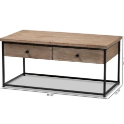 Wood And Metal 2-Drawer Coffee Table-Kirkland's Home Cheap