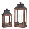 Wood And Metal Embossed Lanterns, Set Of 2-Kirkland's Home Online