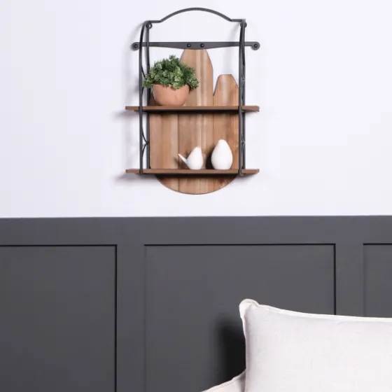 Wood And Metal Farmhouse Sled Wall Shelf-Kirkland's Home Sale